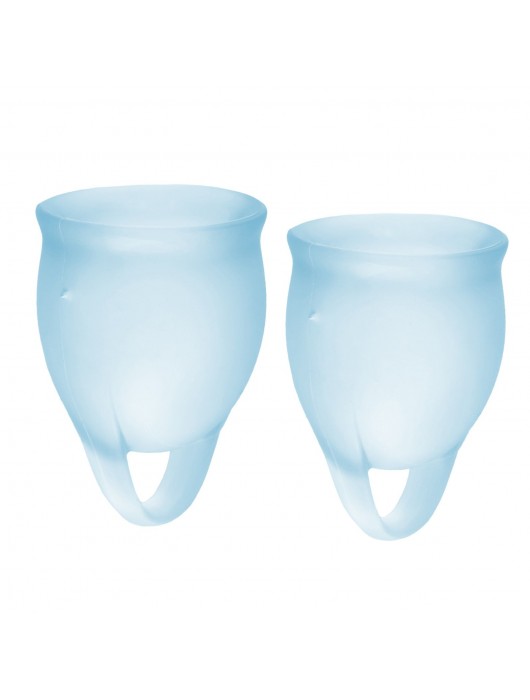 Набор голубых менструальных чаш Feel confident Menstrual Cup - Satisfyer - купить с доставкой в Старом Осколе