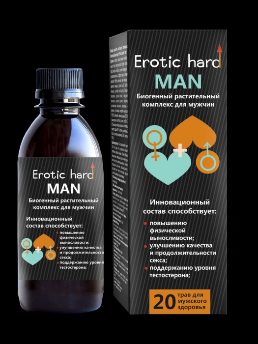 Мужской биогенный концентрат для усиления эрекции Erotic hard Man - 250 мл. - Erotic Hard - купить с доставкой в Старом Осколе