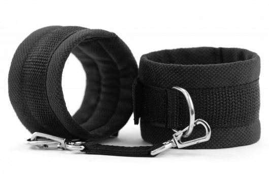 Черные наручники My rules на сцепке - БДСМ Арсенал - купить с доставкой в Старом Осколе