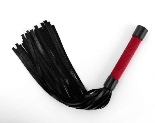 Красно-черная плеть My Rules - 43 см. - БДСМ Арсенал - купить с доставкой в Старом Осколе