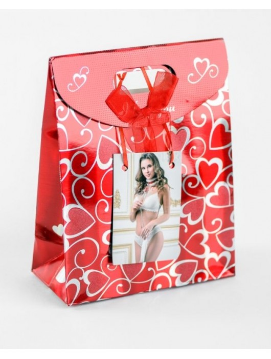 Бело-красный ошейник из натуральной кожи с нежным мехом - БДСМ Арсенал - купить с доставкой в Старом Осколе