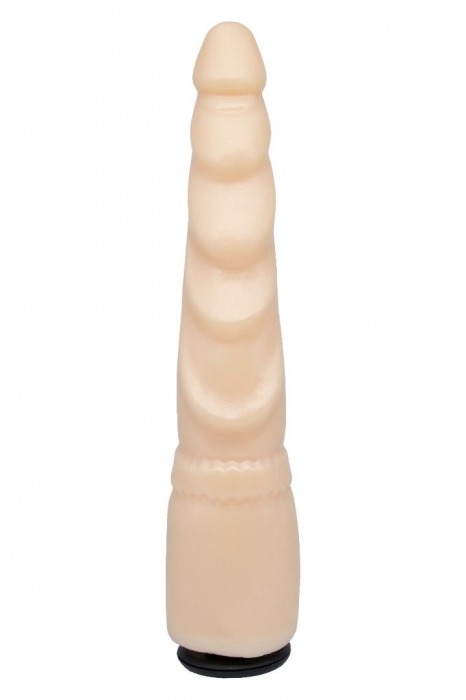 Телесная реалистичная насадка-елочка - 20,5 см. - LOVETOY (А-Полимер) - купить с доставкой в Старом Осколе