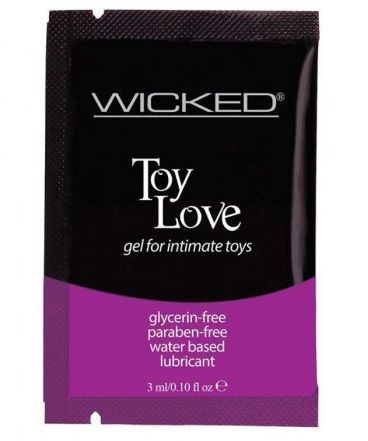 Лубрикант на водной основе для использования с игрушками WICKED Toy Love - 3 мл. - Wicked - купить с доставкой в Старом Осколе