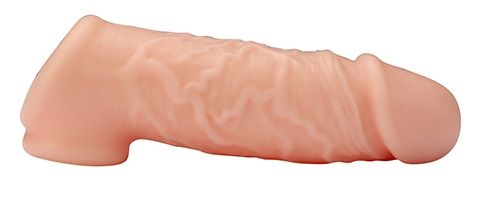 Телесная насадка EXTENDER WITH BALL STRAP 5.5 - 14 см. - Dream Toys - в Старом Осколе купить с доставкой