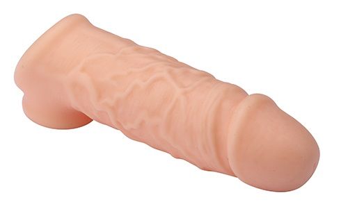 Телесная насадка EXTENDER WITH BALL STRAP 5.5 - 14 см. - Dream Toys - в Старом Осколе купить с доставкой