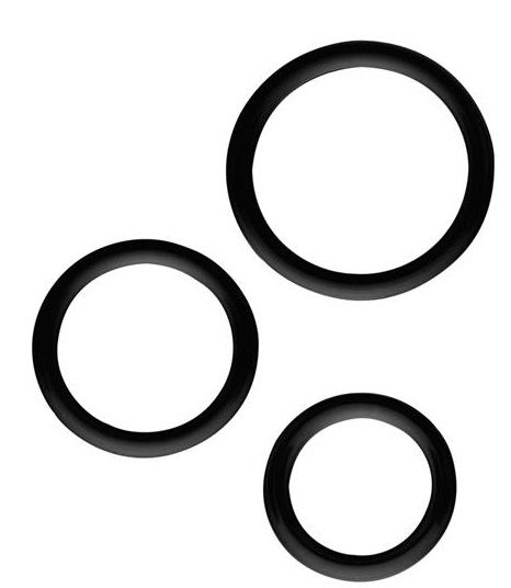 Набор из 3 эрекционных колец SILICONE COCKRINGS - Dream Toys - в Старом Осколе купить с доставкой