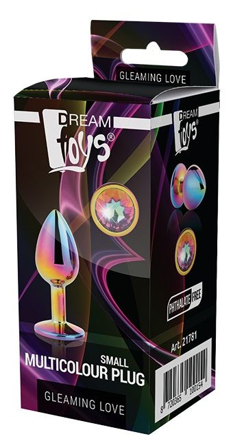 Голографическая анальная втулка с радужным кристаллом - 7,1 см. - Dream Toys - купить с доставкой в Старом Осколе