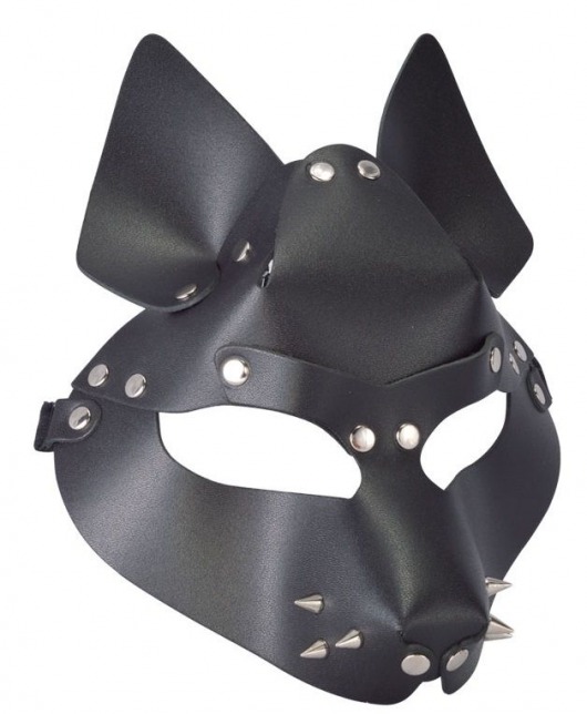 Черная маска Wolf с шипами - Sitabella - купить с доставкой в Старом Осколе