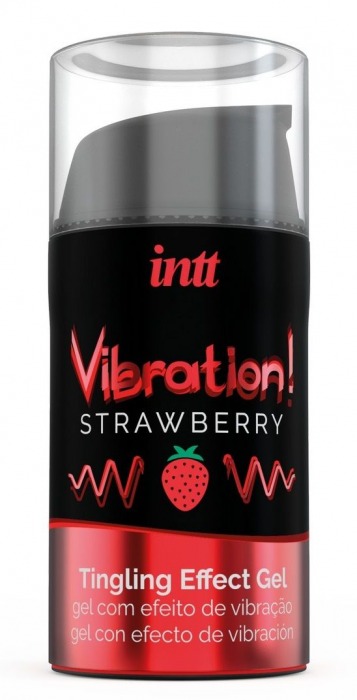 Жидкий интимный гель с эффектом вибрации Vibration! Strawberry - 15 мл. - INTT - купить с доставкой в Старом Осколе