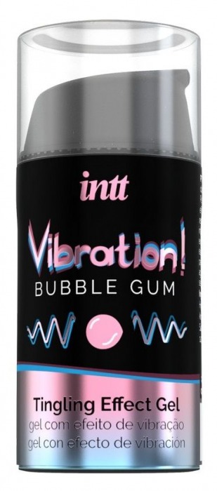 Жидкий интимный гель с эффектом вибрации Vibration! Bubble Gum - 15 мл. - INTT - купить с доставкой в Старом Осколе