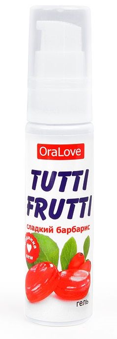 Гель-смазка Tutti-frutti со вкусом барбариса - 30 гр. - Биоритм - купить с доставкой в Старом Осколе