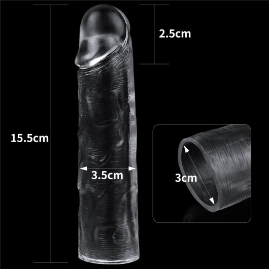 Прозрачная насадка-удлинитель Flawless Clear Penis Sleeve Add 1 - 15,5 см. - Lovetoy - в Старом Осколе купить с доставкой
