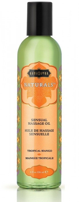 Массажное масло Naturals Tropical Mango с ароматом манго - 236 мл. - Kama Sutra - купить с доставкой в Старом Осколе