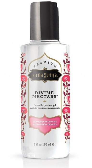 Гель-лубрикант на водной основе Divine Nectars Strawberry Dream с ароматом клубники - 150 мл. - Kama Sutra - купить с доставкой в Старом Осколе