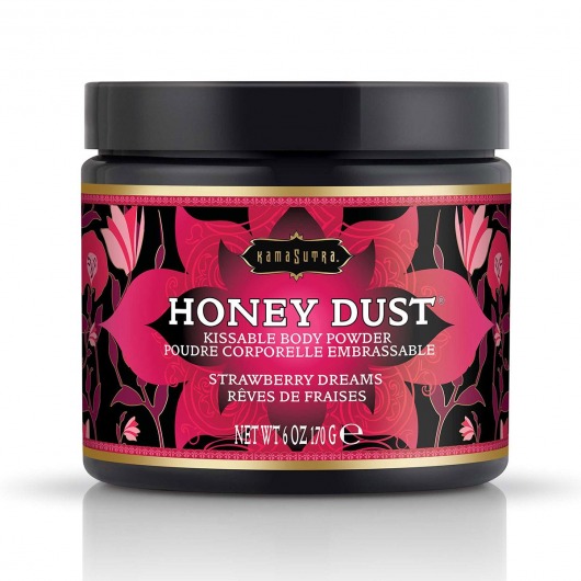 Пудра для тела Honey Dust Body Powder с ароматом клубники - 170 гр. - Kama Sutra - купить с доставкой в Старом Осколе