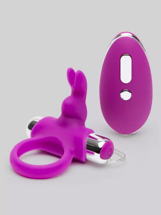 Лиловое виброкольцо с пультом ДУ Remote Control Cock Ring - Happy Rabbit - в Старом Осколе купить с доставкой