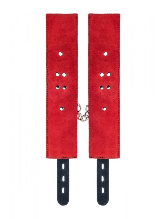 Красно-черные оковы на ноги из кожи - ToyFa - купить с доставкой в Старом Осколе