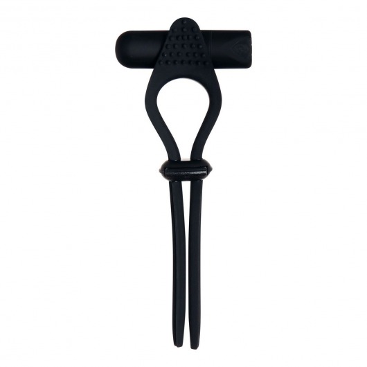 Черное эрекционное лассо с вибропулей Black Tie Affair - Zero Tolerance - в Старом Осколе купить с доставкой