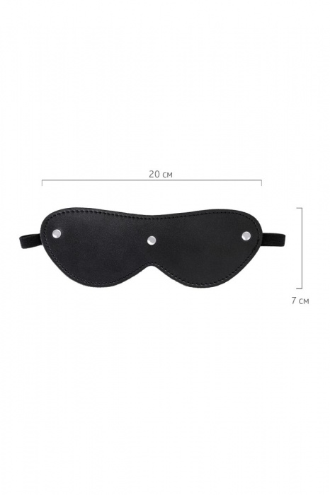 Черная кожаная маска Anonymo с мягким подкладом - ToyFa - купить с доставкой в Старом Осколе