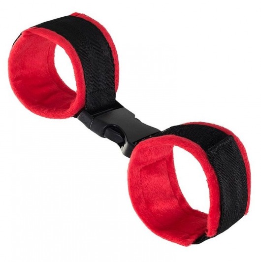 Красно-черные велюровые оковы Anonymo - ToyFa - купить с доставкой в Старом Осколе