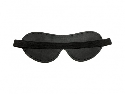 Черная лаковая маска на глаза из эко-кожи - БДСМ Арсенал - купить с доставкой в Старом Осколе