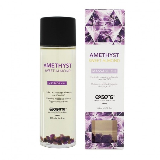 Органическое массажное масло AMETHYST SWEET ALMOND - 100 мл. - Exsens - купить с доставкой в Старом Осколе