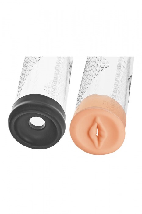 Прозрачная вакуумная помпа с манометром Deluxe Penis Pump - Dream Toys - в Старом Осколе купить с доставкой