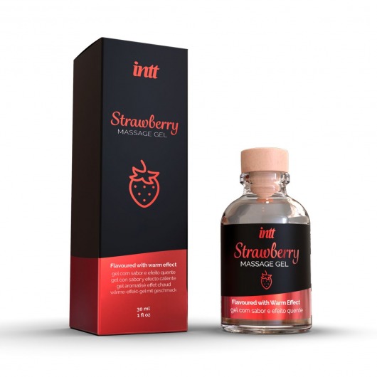 Массажный гель с ароматом клубники Strawberry - 30 мл. - INTT - купить с доставкой в Старом Осколе