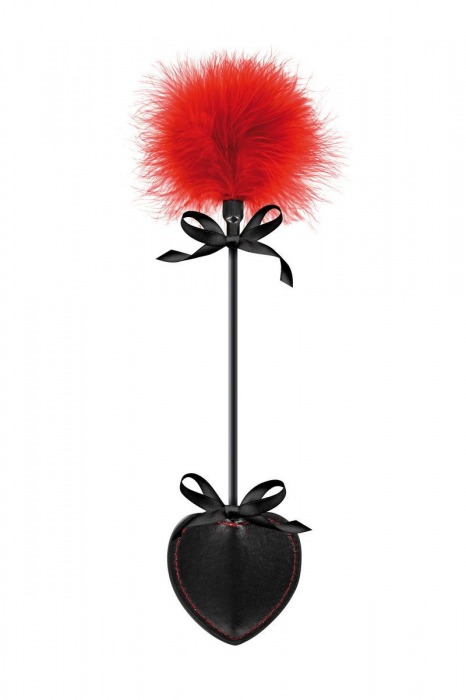 Стек с пуховкой Sweet Caress Feather Whip - 44 см. - Sweet Caress - купить с доставкой в Старом Осколе