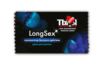 Пролонгирующий крем LongSex в одноразовой упаковке - 1,5 гр. - Биоритм - купить с доставкой в Старом Осколе