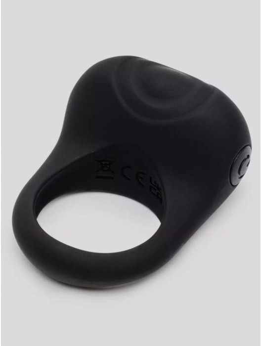 Черное эрекционное виброкольцо Sensation Rechargeable Vibrating Love Ring - Fifty Shades of Grey - в Старом Осколе купить с доставкой