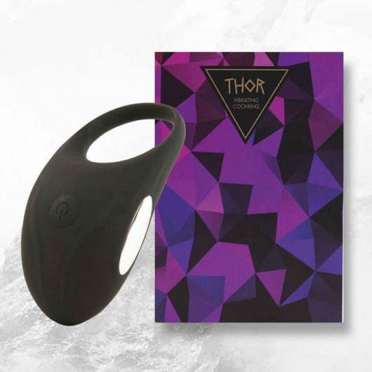 Черное эрекционное виброкольцо Thor Cockring - FeelzToys - в Старом Осколе купить с доставкой