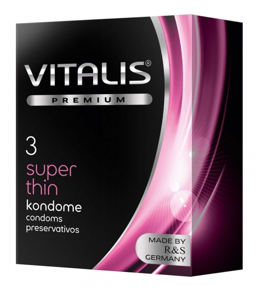 Ультратонкие презервативы VITALIS PREMIUM super thin - 3 шт. - Vitalis - купить с доставкой в Старом Осколе