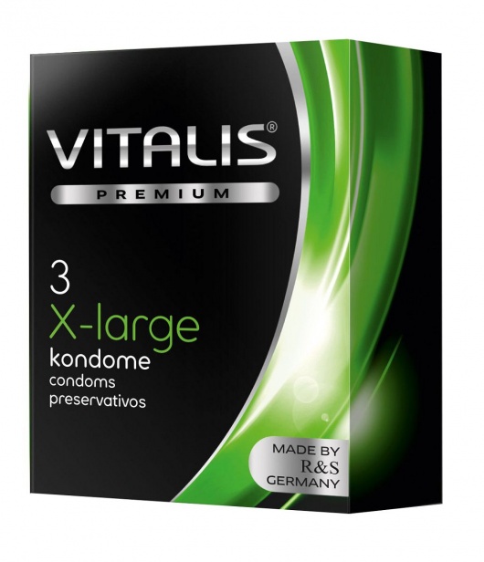 Презервативы увеличенного размера VITALIS PREMIUM x-large - 3 шт. - Vitalis - купить с доставкой в Старом Осколе