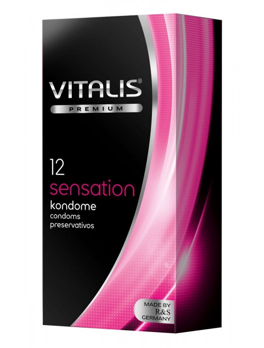 Презервативы VITALIS PREMIUM sensation с пупырышками и кольцами - 12 шт. - Vitalis - купить с доставкой в Старом Осколе