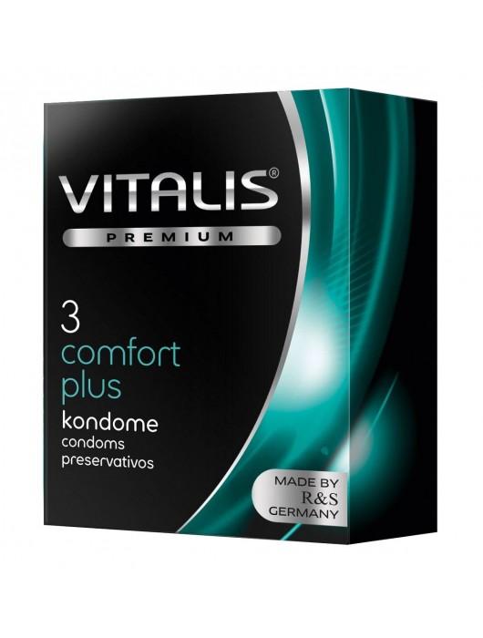 Контурные презервативы VITALIS PREMIUM comfort plus - 3 шт. - Vitalis - купить с доставкой в Старом Осколе