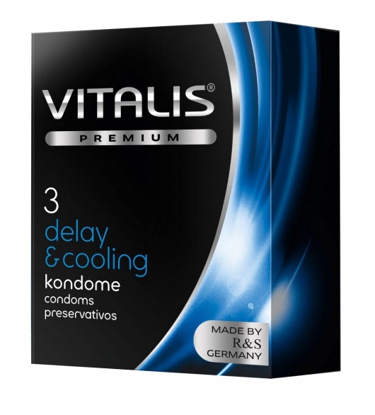 Презервативы VITALIS PREMIUM delay   cooling с охлаждающим эффектом - 3 шт. - Vitalis - купить с доставкой в Старом Осколе