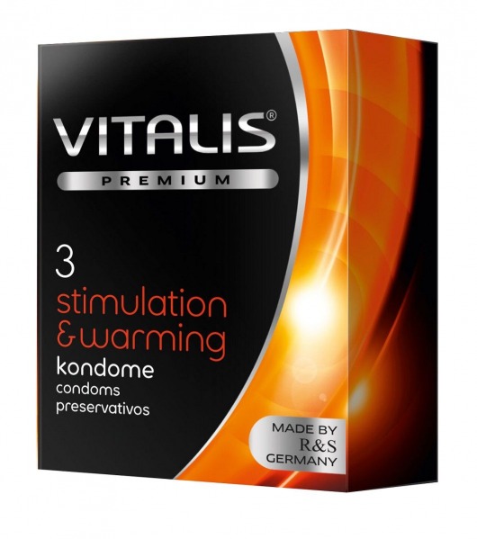 Презервативы VITALIS PREMIUM stimulation   warming с согревающим эффектом - 3 шт. - Vitalis - купить с доставкой в Старом Осколе