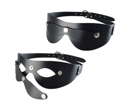 Черная кожаная маска  Новичок - Sitabella - купить с доставкой в Старом Осколе