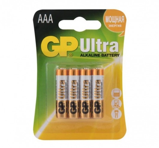 Батарейки алкалиновые GP Ultra Alkaline 24А AАA/LR03 - 4 шт. - Элементы питания - купить с доставкой в Старом Осколе