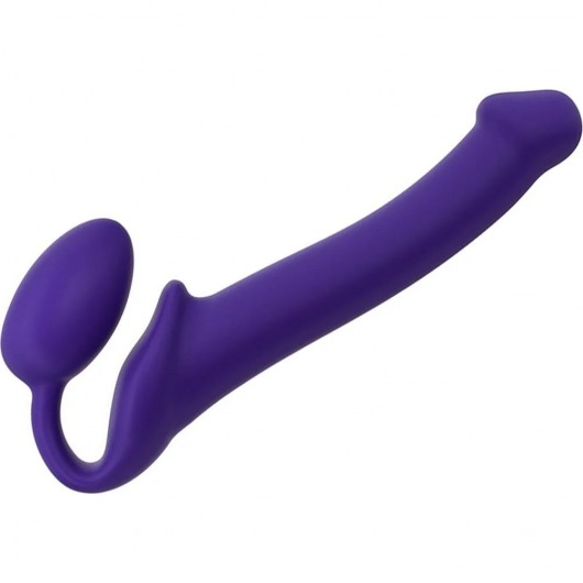 Фиолетовый безремневой страпон Silicone Bendable Strap-On - size M - Strap-on-me - купить с доставкой в Старом Осколе