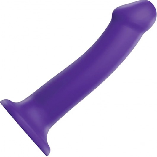 Фиолетовый фаллоимитатор-насадка Strap-On-Me Dildo Dual Density size L - 19 см. - Strap-on-me - купить с доставкой в Старом Осколе