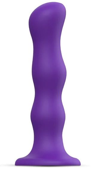 Фиолетовая насадка Strap-On-Me Dildo Geisha Balls size M - Strap-on-me - купить с доставкой в Старом Осколе