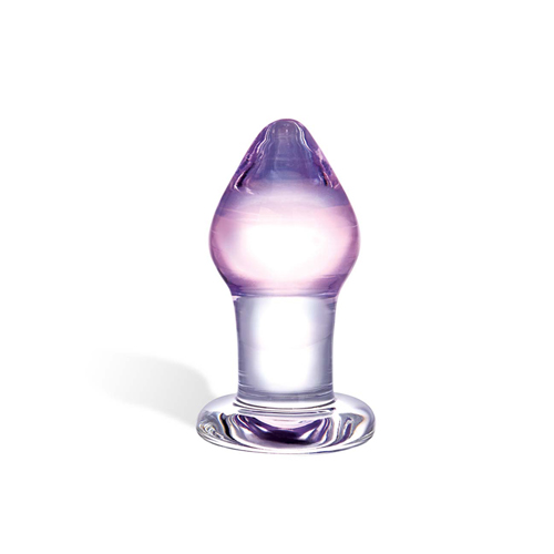 Классическая анальная пробка Amethyst Rain Small - 8 см. - Glas