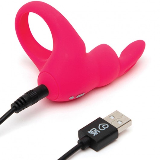 Розовое эрекционное виброкольцо Happy Rabbit Rechargeable Rabbit Cock Ring - Happy Rabbit - в Старом Осколе купить с доставкой