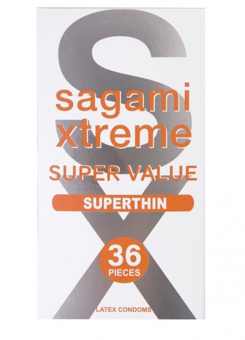 Ультратонкие презервативы Sagami Xtreme Superthin - 36 шт. - Sagami - купить с доставкой в Старом Осколе