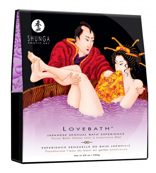 Соль для ванны Lovebath Sensual lotus, превращающая воду в гель - 650 гр. - Shunga - купить с доставкой в Старом Осколе