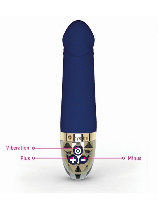 Синий вибратор для G-точки Real Deal Neal - 16,5 см. - MyStim