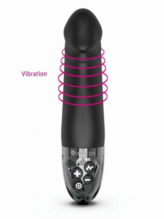 Черный вибратор с электростимуляцией Real Deal Neal - 16,5 см. - MyStim - купить с доставкой в Старом Осколе