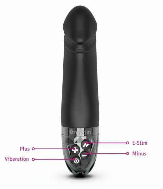 Черный вибратор с электростимуляцией Real Deal Neal - 16,5 см. - MyStim - купить с доставкой в Старом Осколе